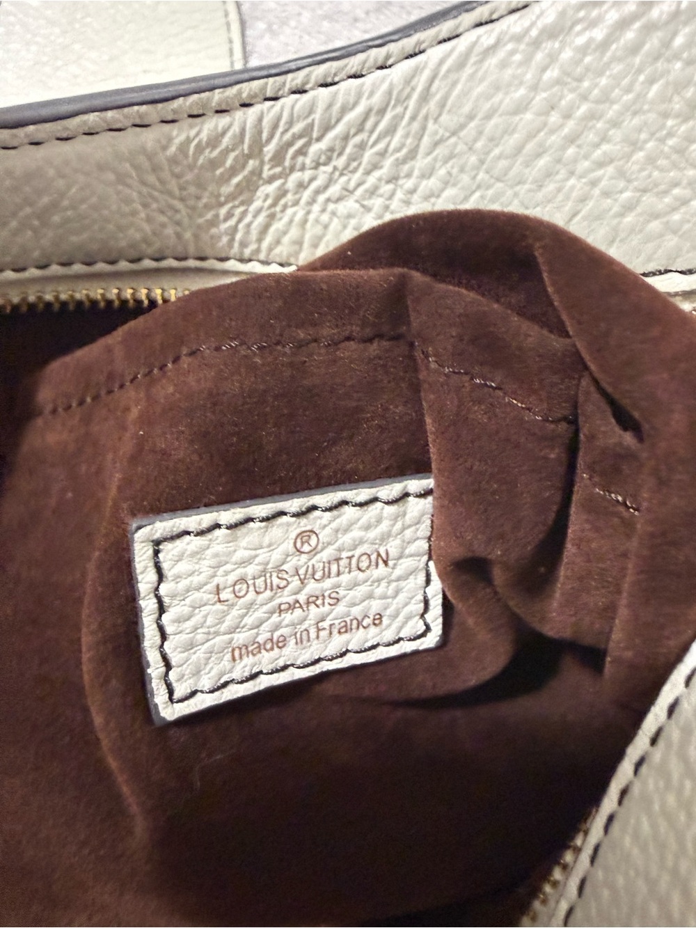 Louis Vuitton White Perforated Monogram Shoulder Hobo with Gold Hardware - Picture 6 of 7